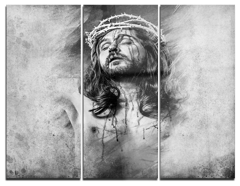 "Jesus Christ" Digital Metal Wall Art, 3 Panels, 36"x28"