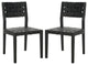 Safavieh Couture Bette Woven Leather Dining Chair, Black