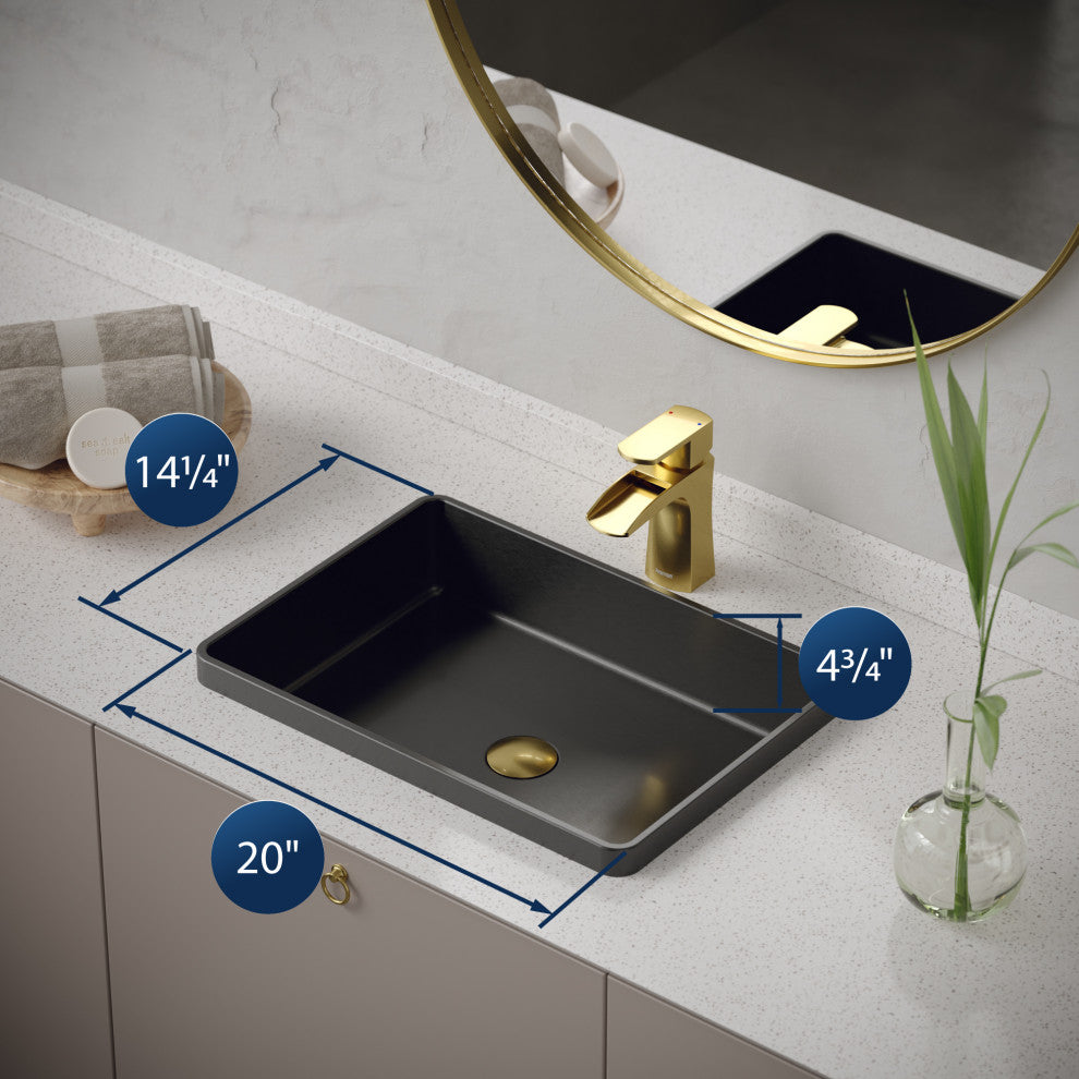 Karran Cinox Stainless Steel Rectangular Drop In Sink, Gunmetal Grey