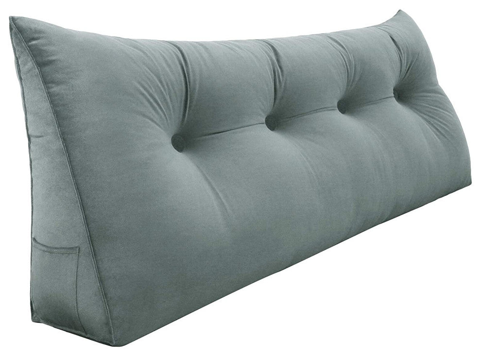 WOWMAX Bed Rest Wedge Pillow Daybed Side Pillow Headboard Back Support Cushion, 54x20x8