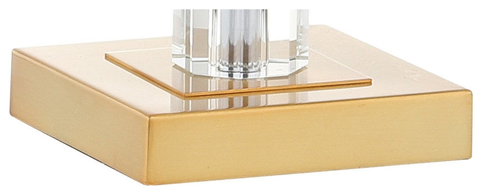 Claire 28.5" Crystal Table Lamp, Brass, Set of 2