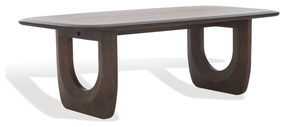 Safavieh Couture Cassiette Wood Coffee Table, Walnut