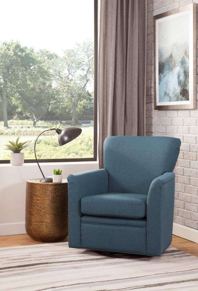 Cari Swivel Rocker Chair, Bronco Peacock