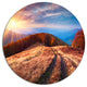 Beautiful Carpathian Mountains, Landscape Large Disc Metal Artwork, 23"