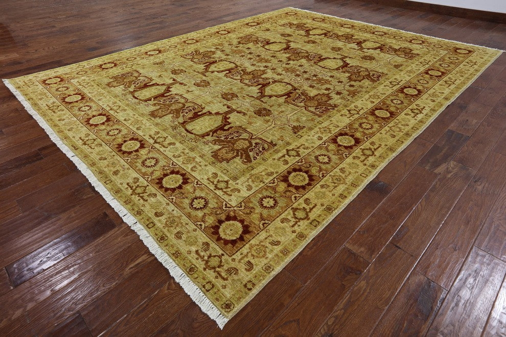 Hand Knotted 9'x12' Oriental Peshawar Rug, P2581