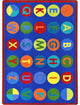 Alpha-Dots 5'4" X 7'8" Area Rug, Color Multi