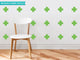 Plus Sign Fabric Wall Decals, Set of 18, Green