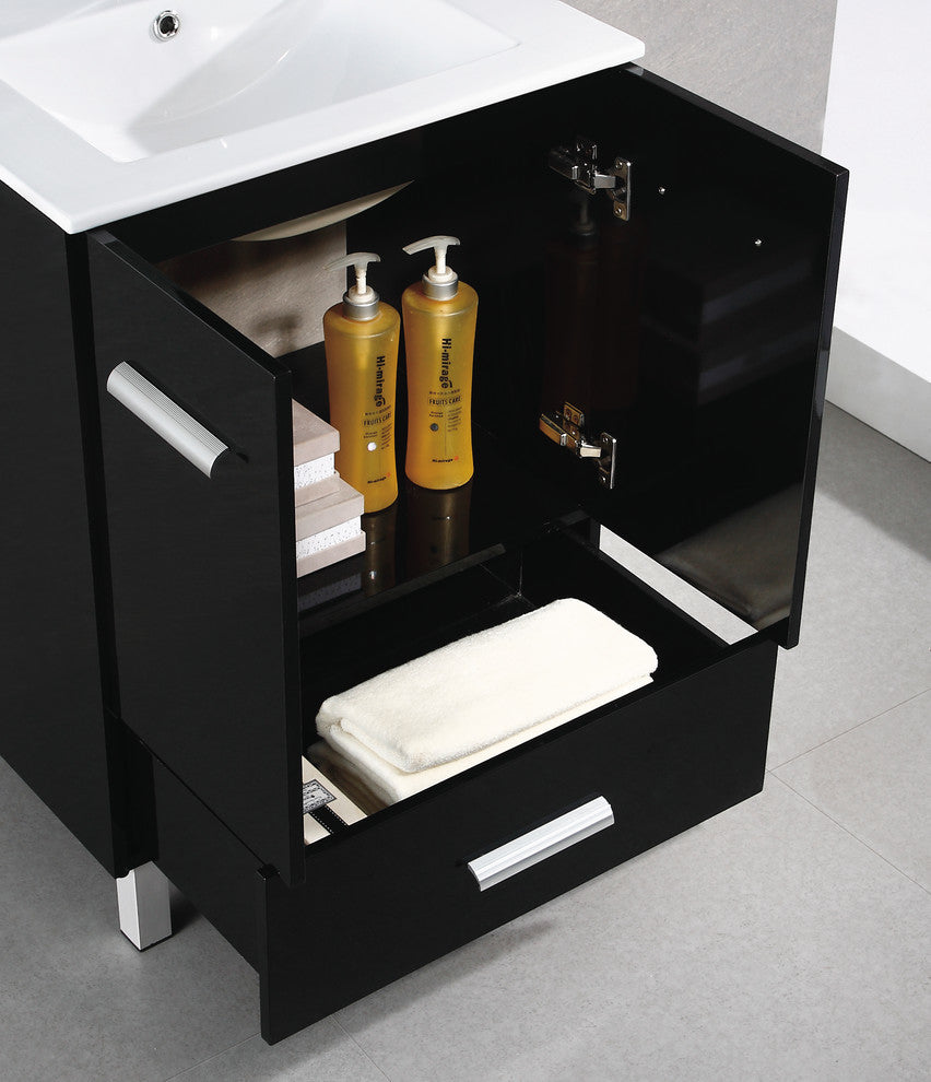Fine Fixtures Atwood Vanity, Black, 24"