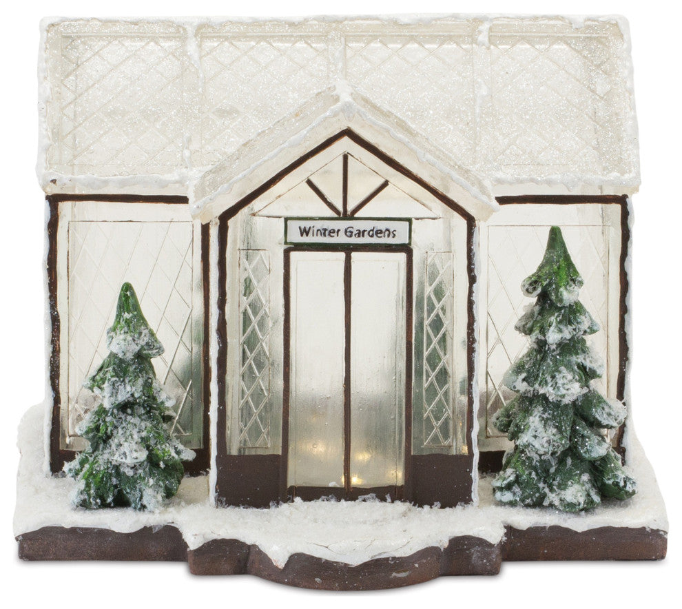 LED Winter Greenhouse Display 10"L