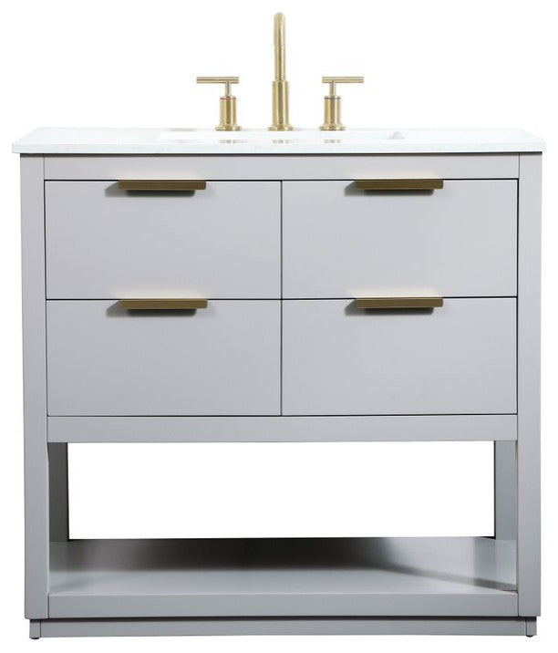 Elegant VF19236GR 36"Single Bathroom Vanity, Gray