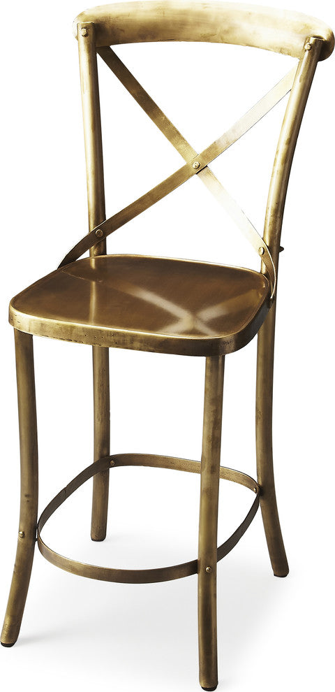 Butler Specialty Company, Bennington Antique 24" Counter Stool, Gold
