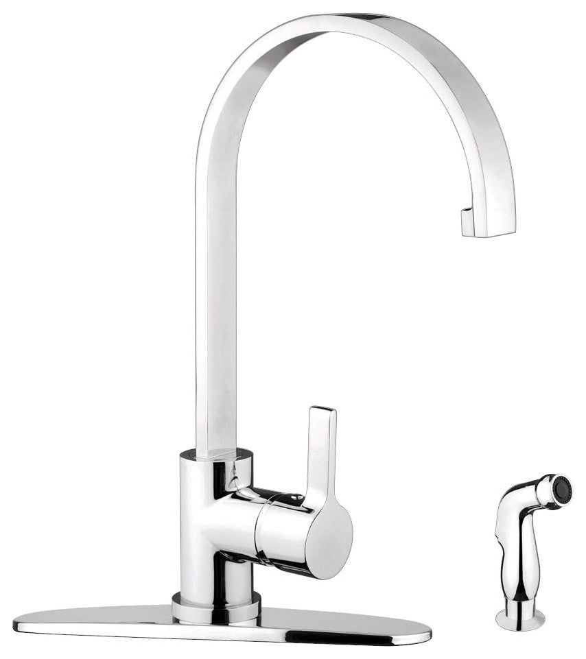 Polished Chrome Gourmetier Single Handle Kitchen Faucet Chrome GS8711CTLSP