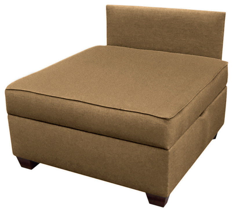 Duobed Storage Ottoman, 36", Mocha, 36"