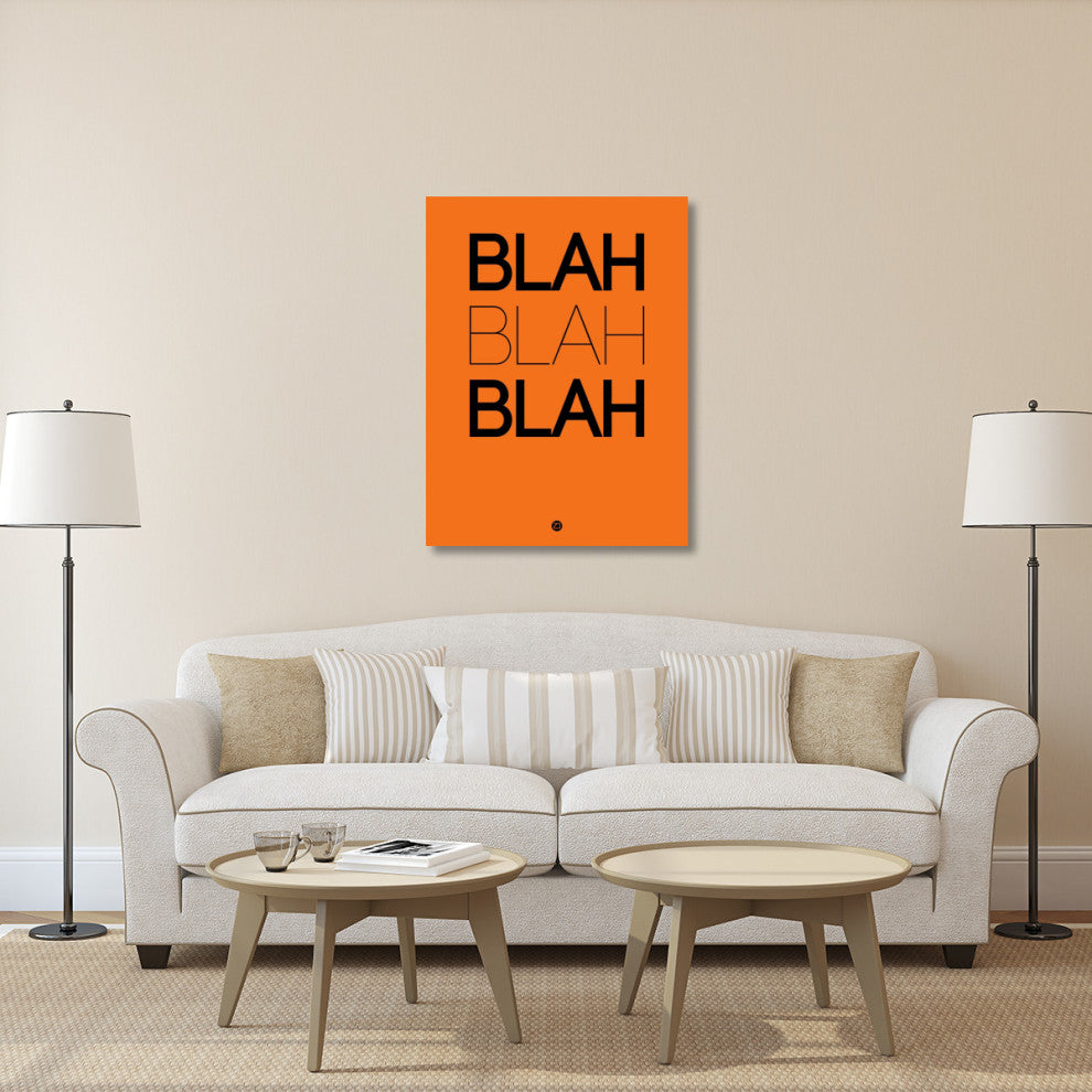 "BLAH BLAH BLAH Orange" Poster Fine Art Print