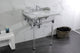 Kingston Brass LMS30MASQ1 30" Carrara Marble Console Sink, Acrylic Legs
