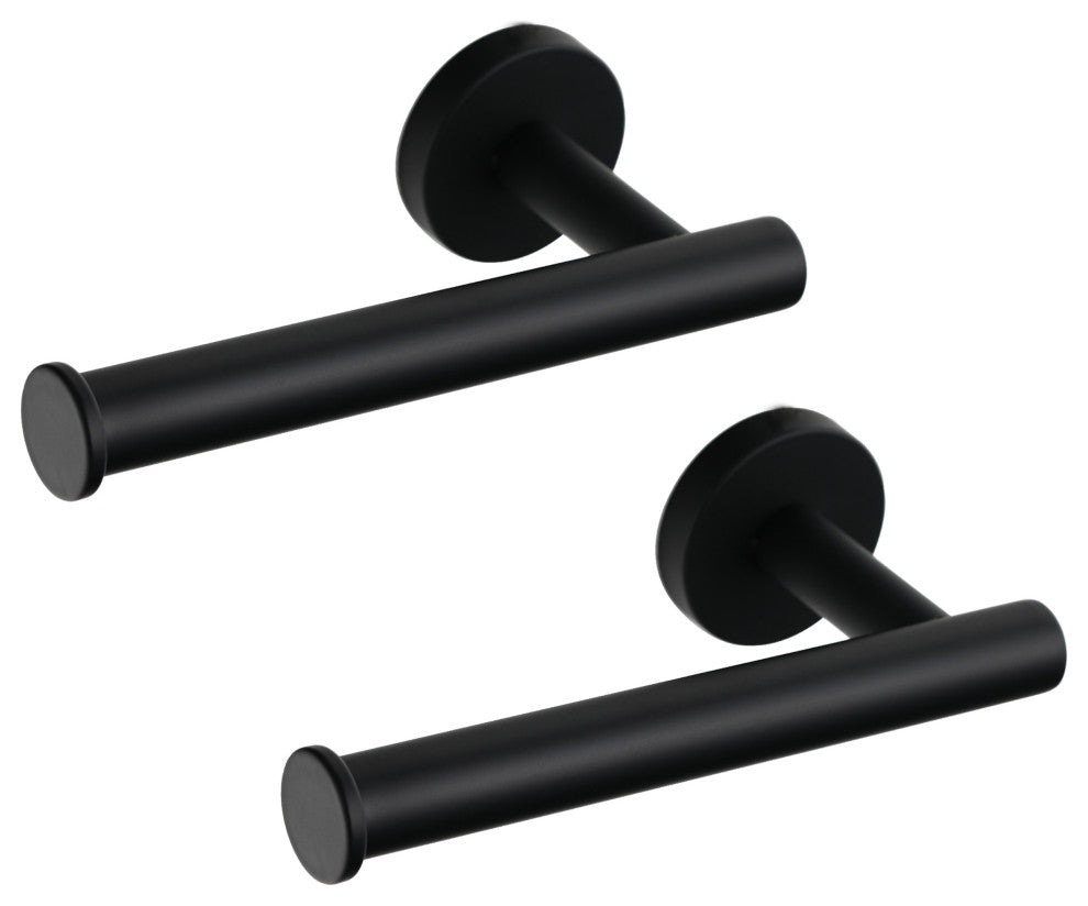Elizabeth Wall Mounted Toilet Paper Holder in Matte Black (Set of 2)