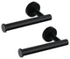 Elizabeth Wall Mounted Toilet Paper Holder in Matte Black (Set of 2)