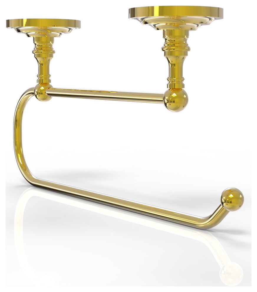 Prestige Que-New Under Cabinet Paper Towel Holder, Polished Brass