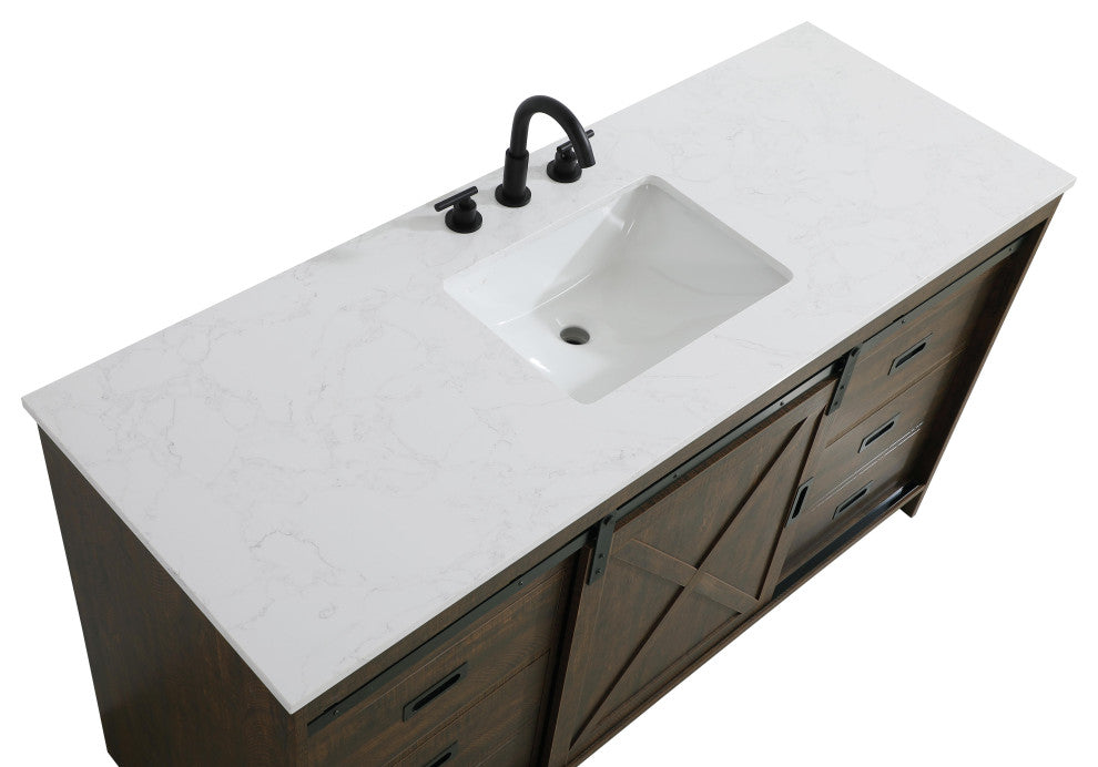 Home Living 60" Single Bathroom Vanity, Expresso