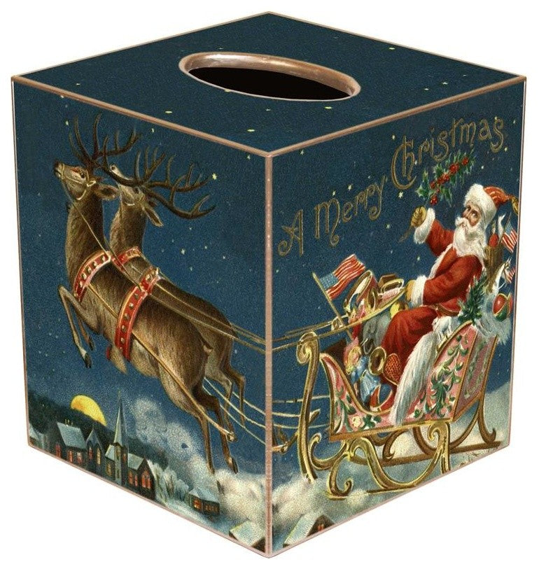 TB2611 - Santa and Reindeer Tissue Box Cover