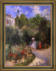 Camille Pissarro a Garden at Pontoise Framed Premium Canvas Print, 18"x24"