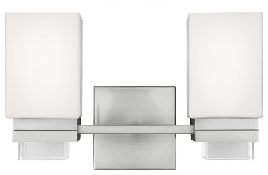 Feiss VS20602SN Two Light Vanity Feiss Maddison Satin Nickel