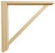2 1/2"W x 17 3/4"D x 17 1/4"H Traditional Shelf Bracket, Alder