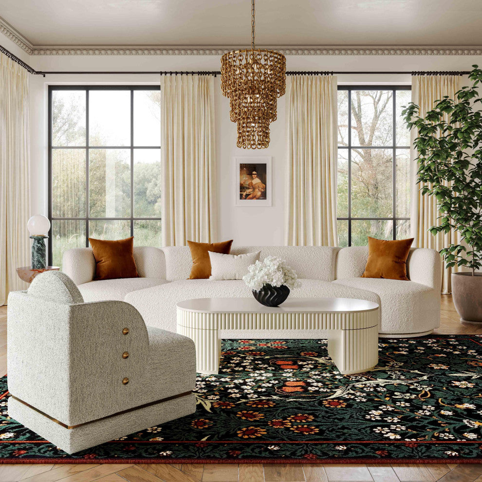 Bella Cream Oval Coffee Table Cream