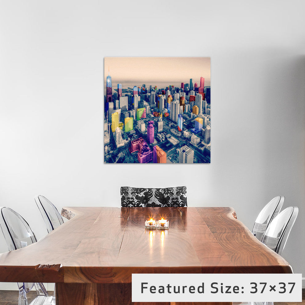 "Chicago City Pop Gallery" by iCanvas, 18x18x1.5"