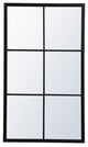 Elegant MR642848BK Metal Windowpane Mirror 28"X48", Black