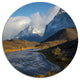 Beautiful View Of Torres Del Paine, Beach Round Wall Art, 11"
