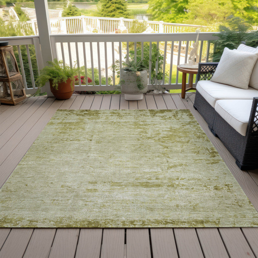 Machine Washable Indoor/Outdoor Chantille ACN1901 Aloe 10' x 14' Rug