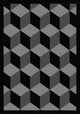 Kaleidoscope Rug, Highrise, 7'8"x10'9", Black
