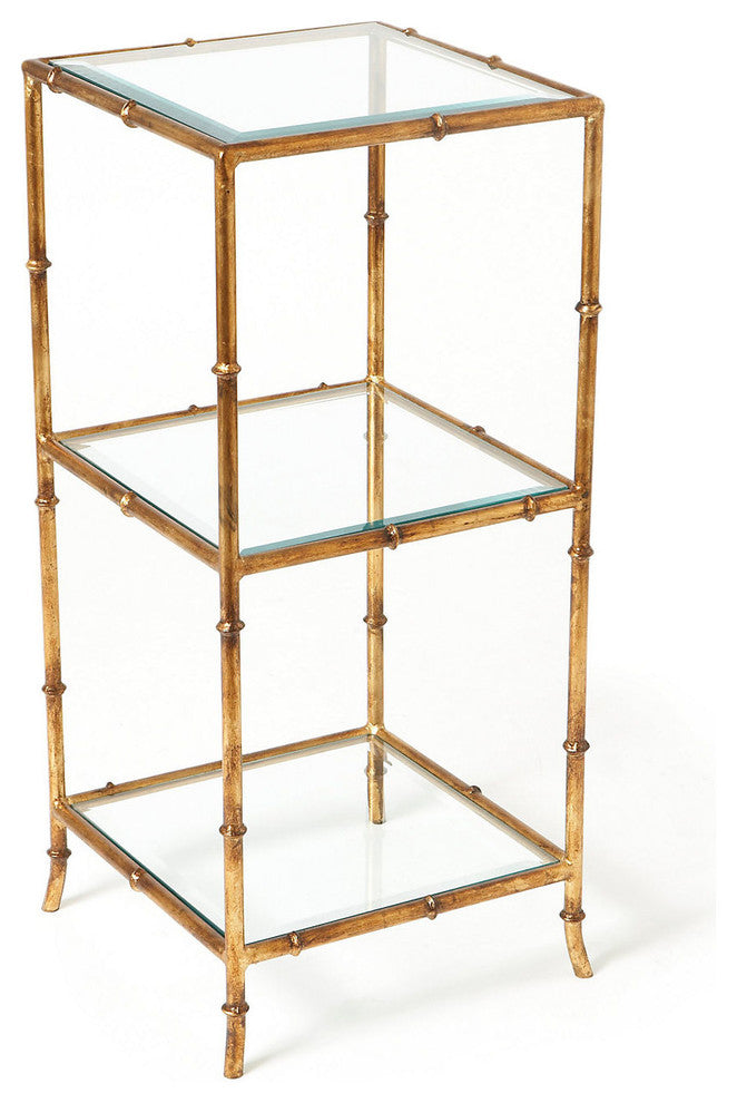 3-Tier Etagere, Antique Gold