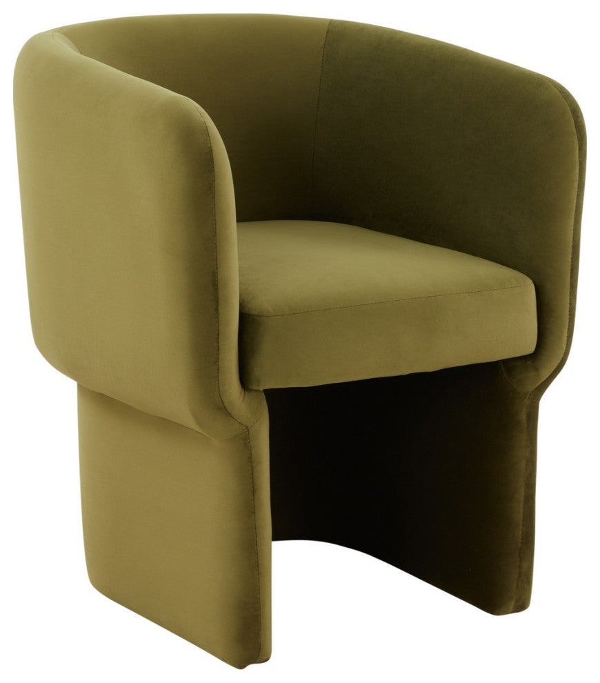 Safavieh Couture Wally Velvet Accent Chair, Olive Green