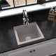 Karran Drop-in or Undermount Quartz 18" Single Bowl Kitchen Sink, Concrete