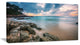 "Gloomy Tropical Sunset Beach" Extra Large Seascape Art Canvas, 1 Panel, 60"x28"