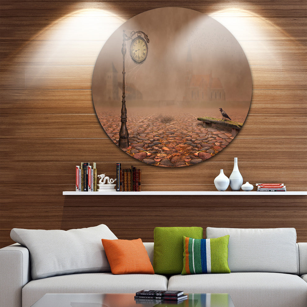 Behind Old Time Landscape, Photo Disc Metal Wall Art, 36"