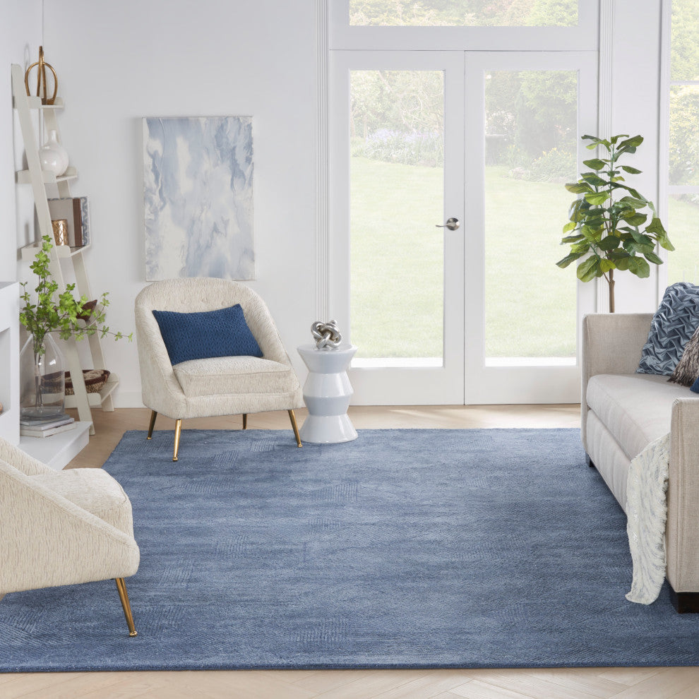 Michael Amini Ma30 Star 7'9" x 9'9" Blue Modern Indoor Rug