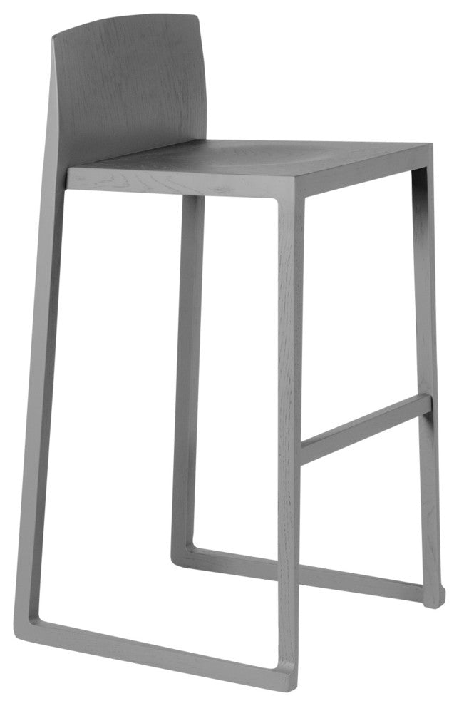 Hanna Bar Stool, 29" Seat Height, Grey