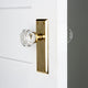 Double New York Plate With Waldorf Knob, Unlacquered Brass
