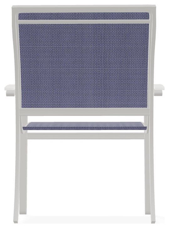Bazza Sling Stackable Outdoor Dining Chair, Breeze/Snow