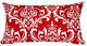 Royal Red Damask Throw Pillow, 13x24