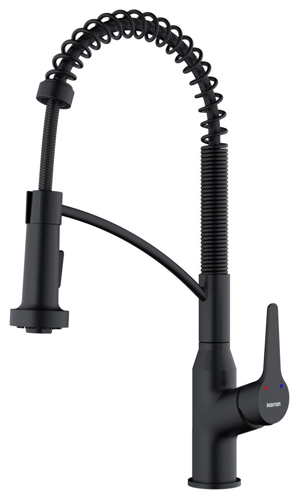 Karran Single-Handle Pull-Down Sprayer Kitchen Faucet, Matte Black