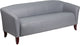 Contemporary Design Gray Leather Sofa