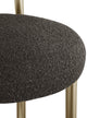 Bordeaux Upholstered Stool, Brown, Boucle Fabric, Brushed Brass, Set of 2