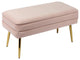 Ziva Velvet Storage Bench, Blush