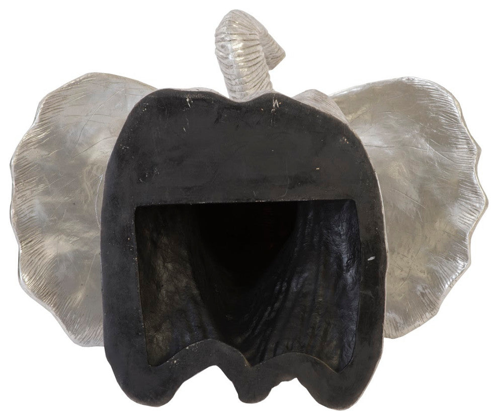Elephant Wall Art, Resin, Silver Leaf
