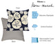 Frontporch Shell Toss Pillow, Navy, 18"x18"
