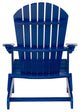 GDF Studio Milan Outdoor Folding Wood Adirondack Chair, Navy Blue